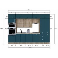 Bucatarie ZONE B COMBI 340 FRONT PAL K002 / decor 0244
